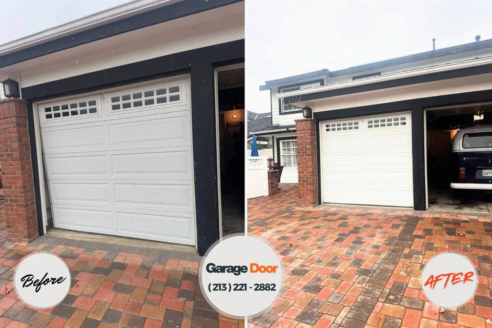Before and after: garage door repair Grandville, MI